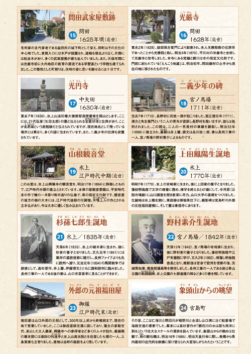 大内地区の史跡（15〜24）